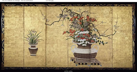 四季の花のバスケット