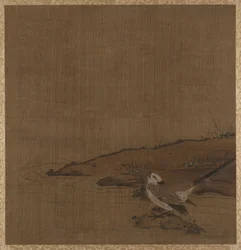 水辺の鳥（『近代美術家による習作アルバム』62号より）
