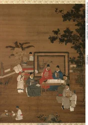 書道、おそらく "四つの達成 "のセットから