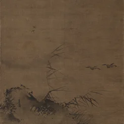 水鳥と葦