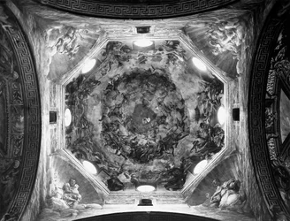 聖母の被昇天、ドームの天井から、1526-30