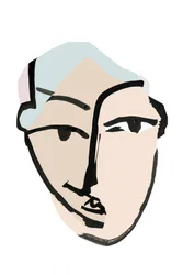 抽象的瞑想的な顔