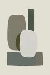 調和のとれた緑の図形