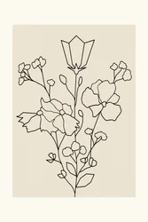 優雅な花のライン