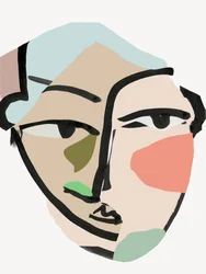 現代的な抽象肖像画