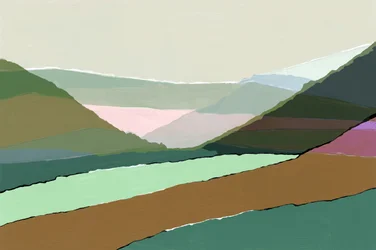 現代的な多層的な景観