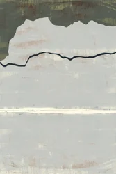 静謐な山 抽象画