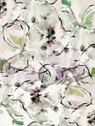 柔らかな水彩の花々