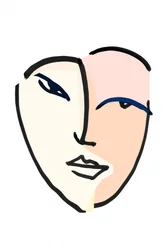 ツートーンのモダンなデザイン