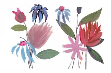 鮮やかな抽象的な花