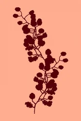 温かみのある植物のシルエット