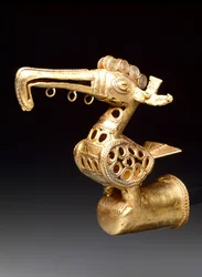 鳥の形のフィニアル、c.500-1500（金）