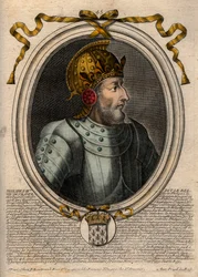 フランス王フィリップ4世（1268 - 1314）の肖像 - フィリップ4世（1268 - 1314）フランス王 - パリの「Les Augustes Representations de tous les Kings de France from Pharamond to LouisXIV」からのエングレーヴィング
