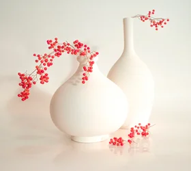 エレガントなベリーの花瓶