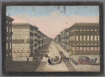 Gezicht op de Strada Nuova te Genua Strada Nuova のビュー