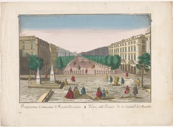 マルセイユの遊歩道の眺め Vista del paseo de la ciudad de Marsella (オブジェクトのタイトル)