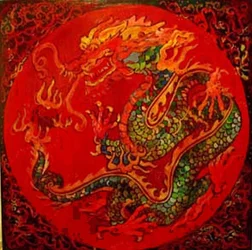 ドラゴン, 2016 （ミックス、アクリル、インク、油彩）