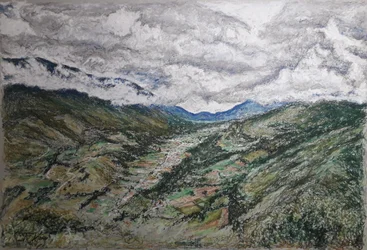 ベネズエラのアンデス山脈、Village venegara edo.TACHIRA