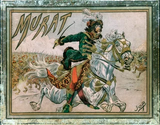 アルバム「Joachim Murat (1767-1815)」の表紙。ジャック・マリー・ガストン・オンフレー・ドゥ・ブレヴィル・ディット・ジョブ（1858-1931）のエングレーヴィング