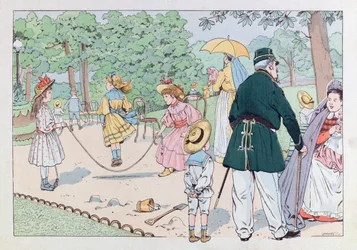 Jacques Marie Gaston Onfray de Breville dit JOB (1858 - 1931); "Les epees de France "の挿絵。19世紀の広場の守護者；コル、パート