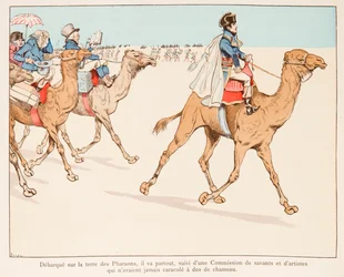 Jacques Marie Gaston Onfroy de Breville dit JOB (1858-1931) - Napoleon Bonaparte on the Expedition to the Egypt with the Armee and Scientists in 1798, Private Collection.