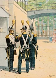 Jacques Marie Gaston Onfroy de Breville dit JOB (1858-1931) - フランス軍の常備服。Voltigeurs de la Garde Imperiale、プライベートコレクション