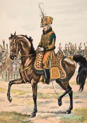Jacques Marie Gaston Onfroy de Breville dit JOB (1858-1931) - フランス軍の常備服。1813年、名誉衛兵連隊を指揮する将軍、個人蔵
