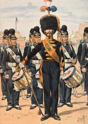 Jacques Marie Gaston Onfroy de Breville dit JOB (1858-1931) - フランス軍の常備服。艦隊乗組員のドラムメジャー（1837年）、個人蔵