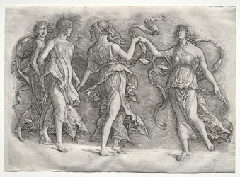 四人の踊るミューズ、c. 1497年。